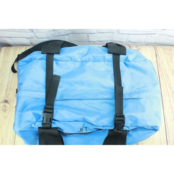 LL Bean Unisex Adventure Duffle Blue Nylon Tote Bag Rugged Water Resistant - Picture 8 of 12
